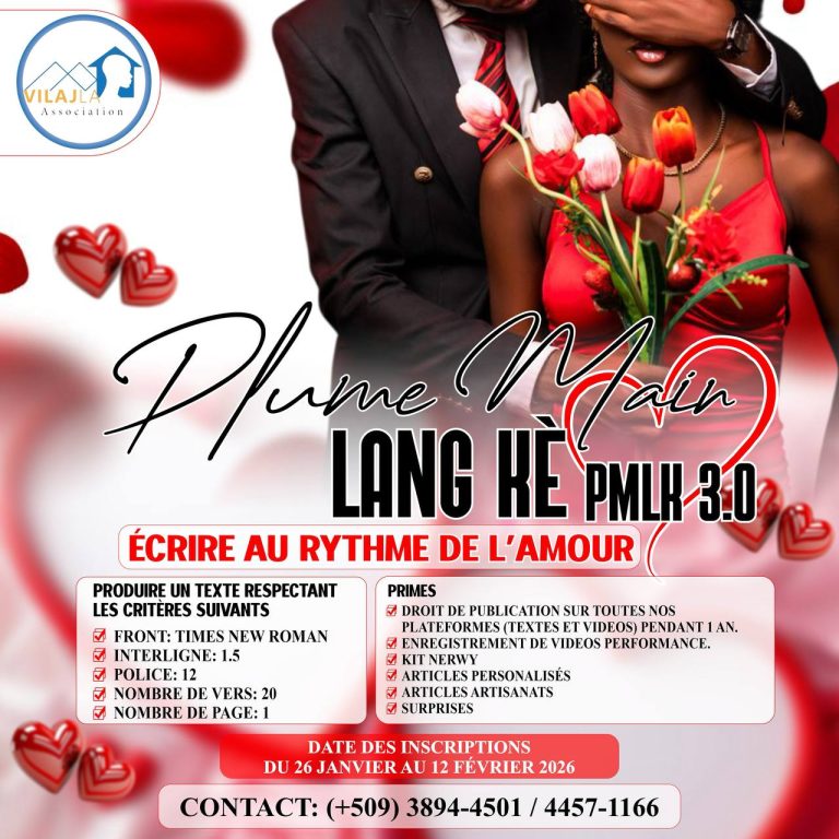 Plume Main Lang Kè 3.0 : Quand l'Amour dicte sa Loi à la Littérature Haïtienne
